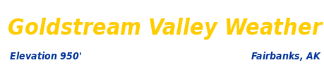 Goldstream Valley Weather